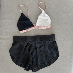 Olympia Deo Bra (P) & Acacia Silk Shorts (S)